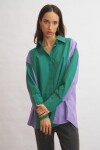 Camisa Dallas Verde & Violeta