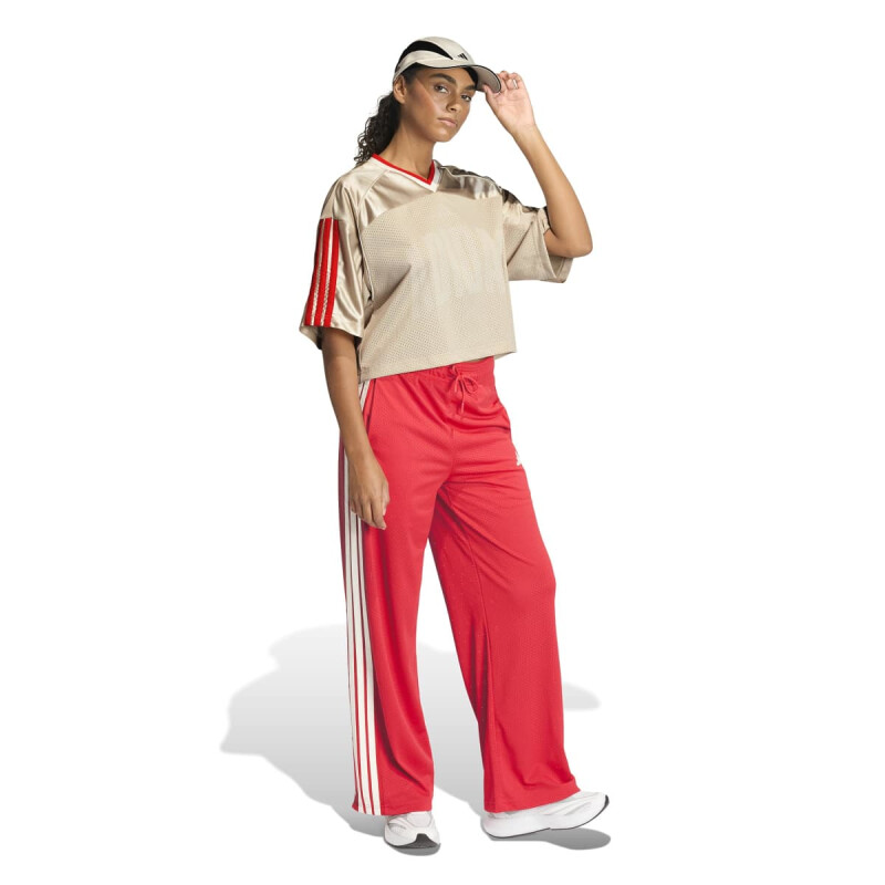 REMERA ADIDAS W STA SEAS TEE C Mujer JZ1073 Blanco-rojo