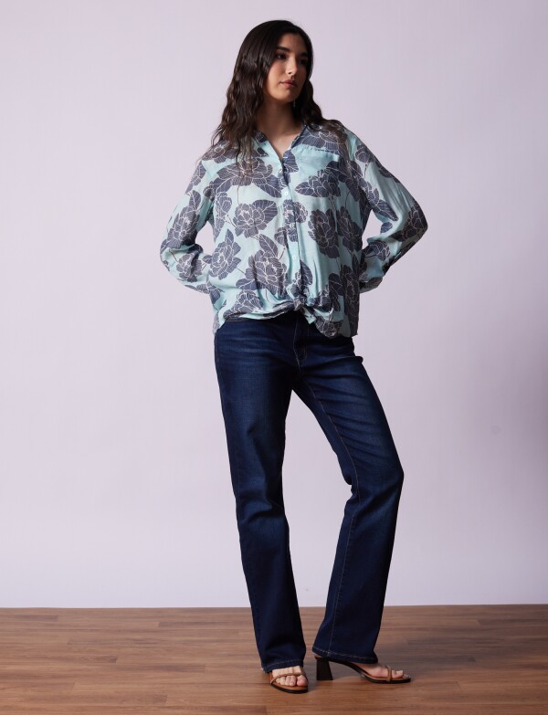 Blusa Nudo Printed CELESTE/MULTI