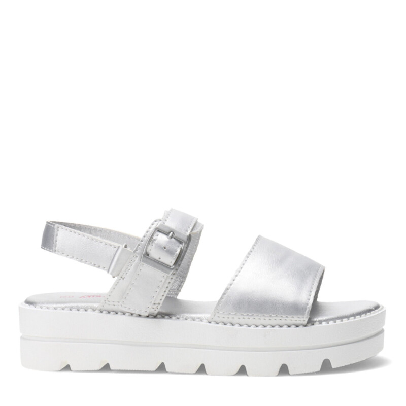 Sandalias de Niña MINI Miss Carol RETINO de pu Plateado - Blanco