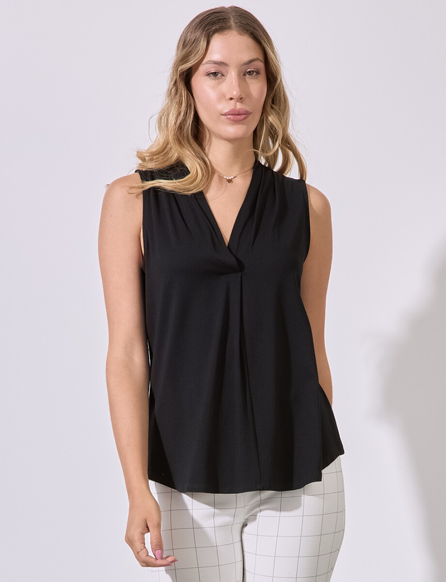 Musculosa Escote V - Negro 