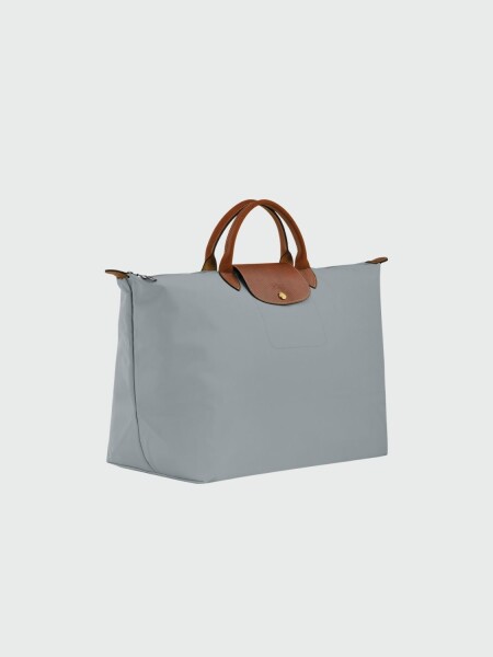 Longchamp -Bolso de viaje Longchamp plegable con cierre y asa corta, Le pliage Gris