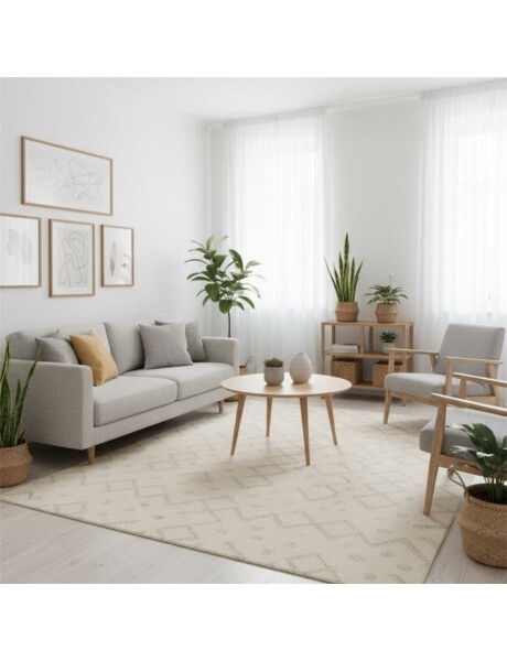 ALFOMBRA NATURAL 170X250CM PUNTOS ZIGZAG ALFOMBRA NATURAL 170X250CM PUNTOS ZIGZAG