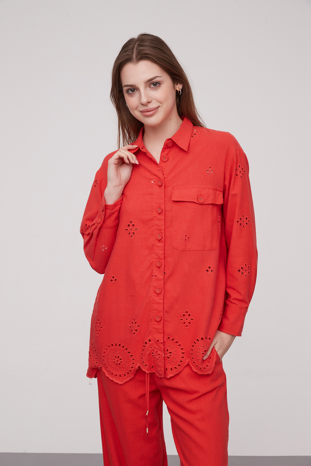 Camisa Pedri Rojo Anaranjado