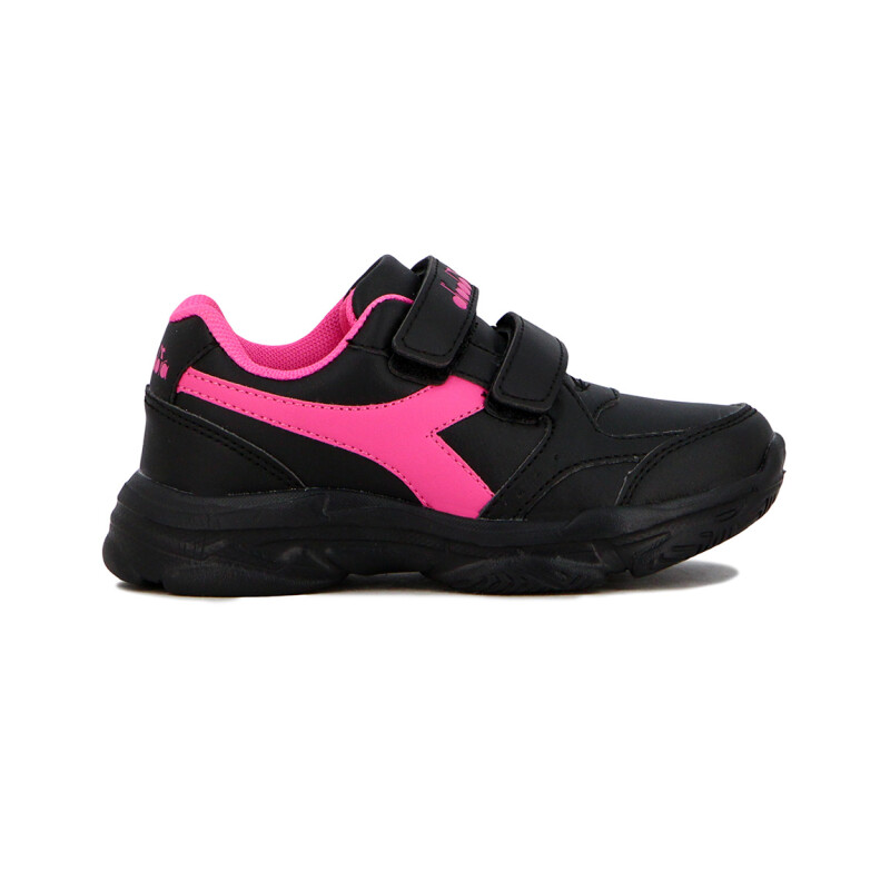 Diadora Champion Easy Run Wimbledon Kids C/Velcro Negro-Fucsia