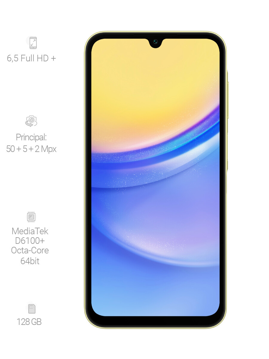 Samsung Galaxy A15 5G 128GB Amarillo 