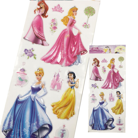 Plancha Stickers para Pared 3D Disney Princesas Oficial U