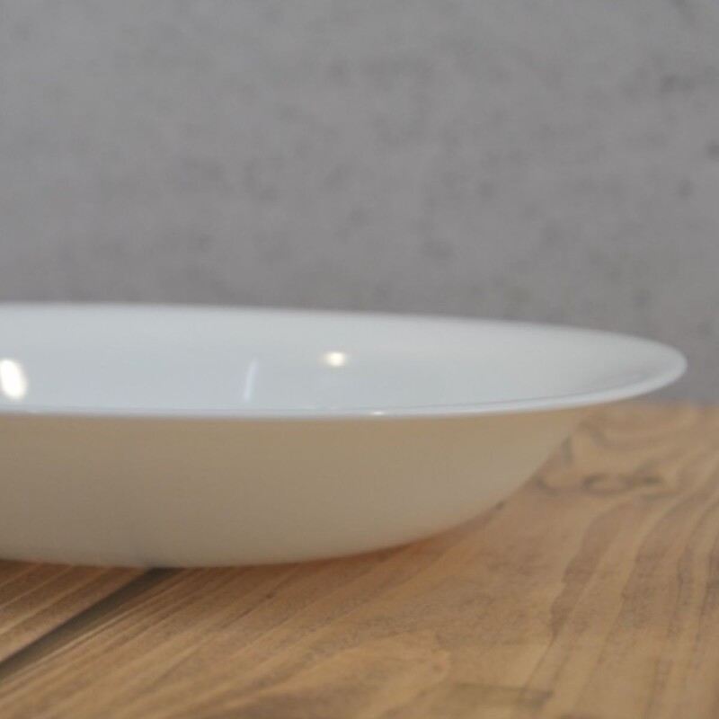 Set x6 plato hondo semi cuadrado 23cm BLANCO