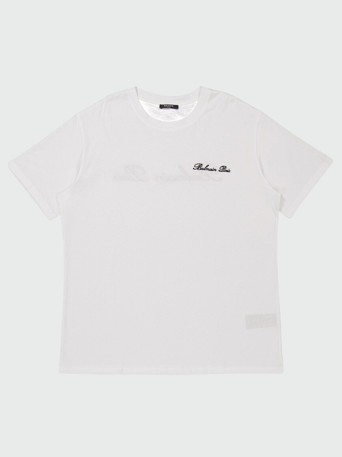 Balmain - Remera de corte holgado con discreto bordado Balmain signature Blanco
