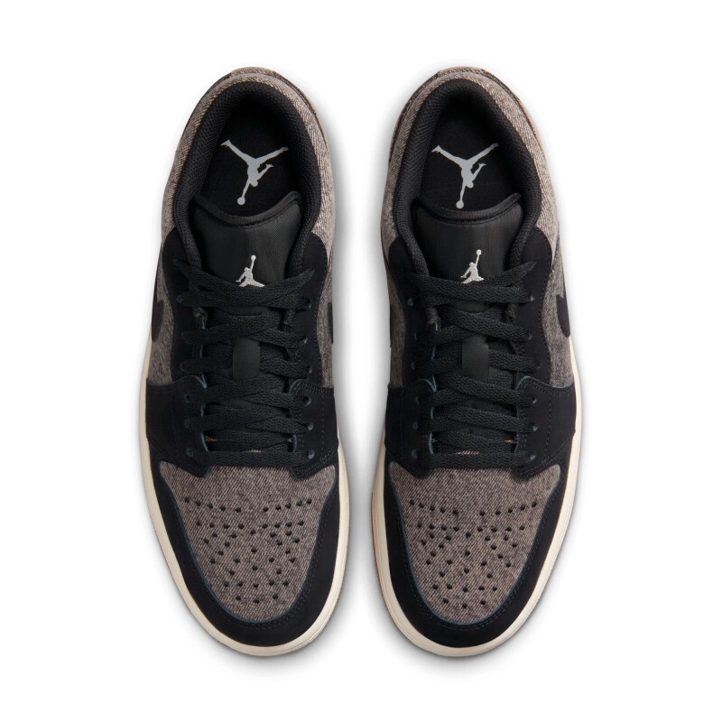 Championes Air Jordan 1 Bajo Se de Hombre Negro