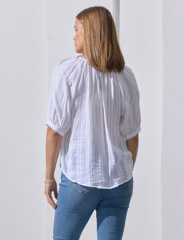 Blusa Detalle Calado BLANCO