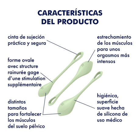 Satisfyer Yoni Power 2 Balls Training Set Verde