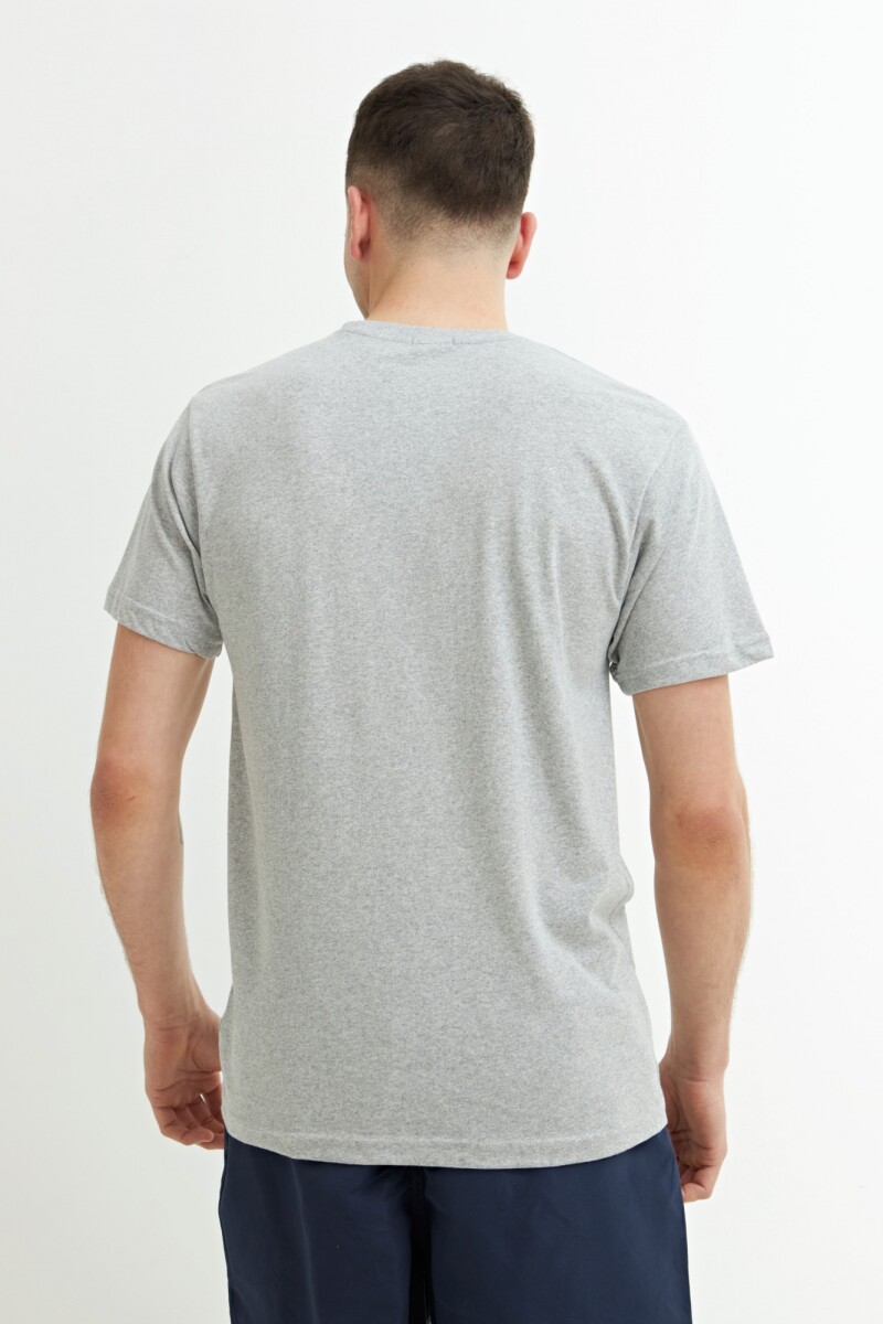 Remera cuello redondo GRIS MELANGE