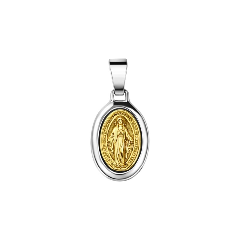 Dije Virgen Milagrosa - Plata 925 y oro - CP4650 sinpiedra