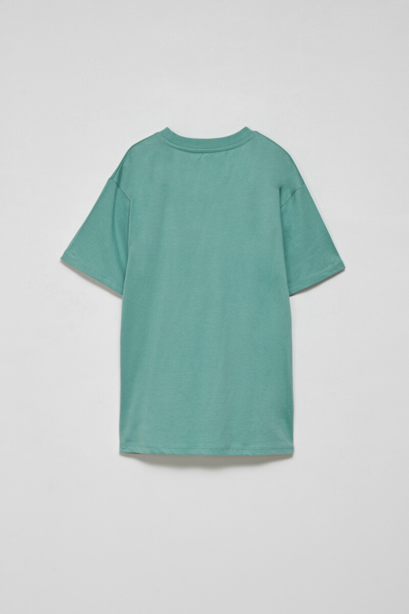 Remera manga corta con bolsillo Verde