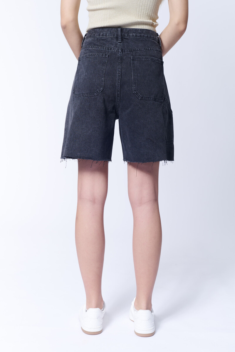 Bermuda Jean Oversize Negra