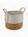 CANASTO DE YUTE MULTICOLOR