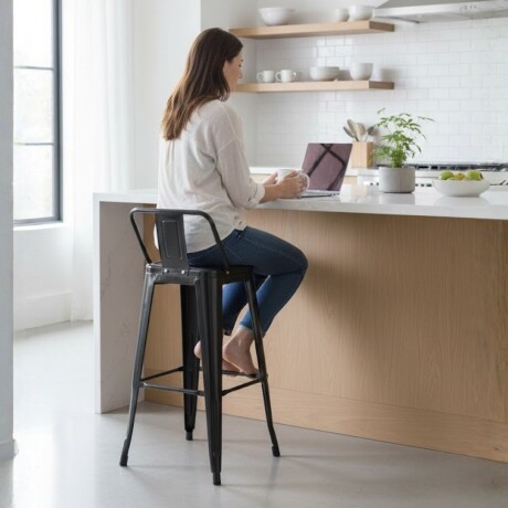 Taburete Tolix Negro