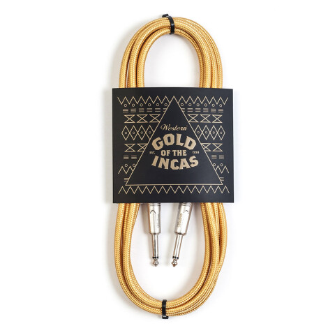 Cable Western Plug Mono 6 mts tela Dorado GofTI Recto-recto Cable Western Plug Mono 6 mts tela Dorado GofTI Recto-recto