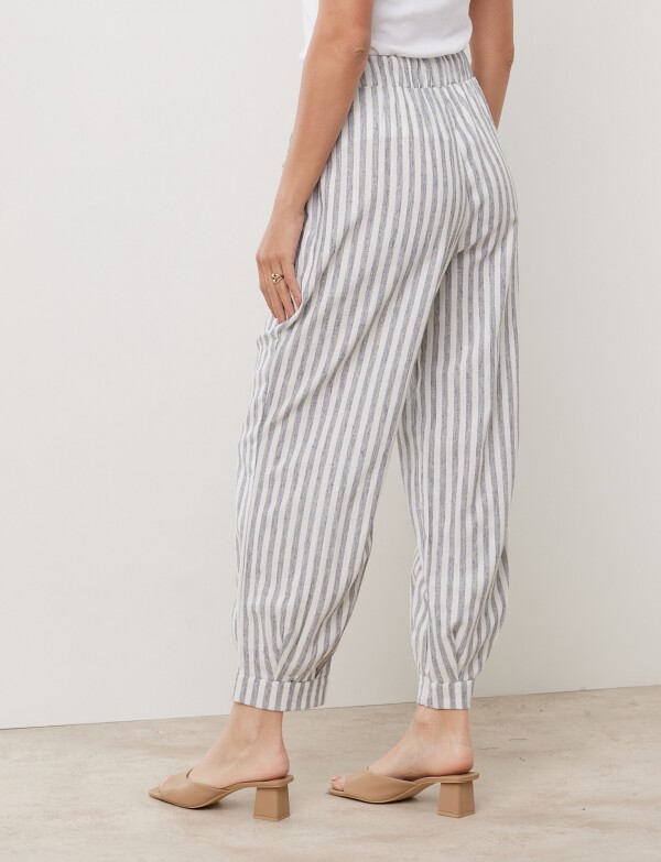 Pantalon Lino MULTI/GRIS