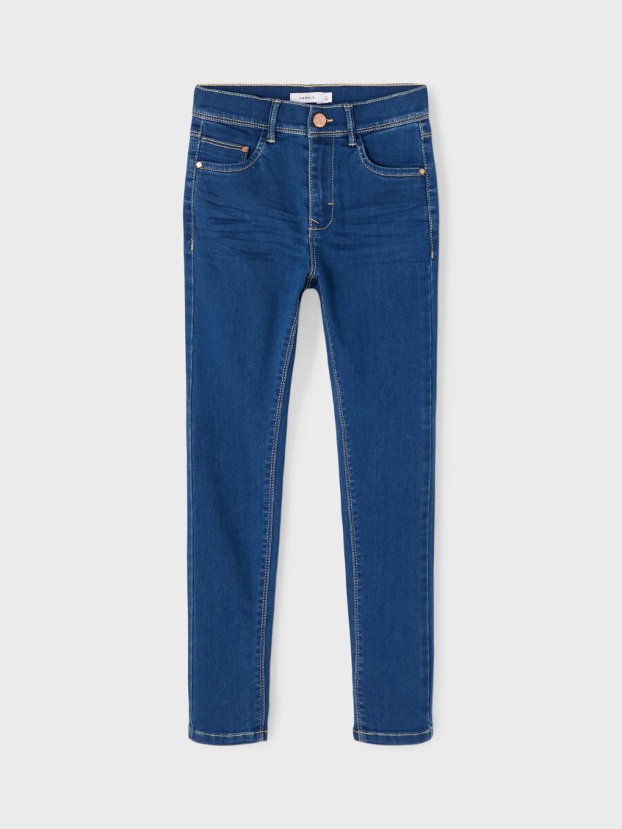 Skinny Fit Jeans - Medium Blue Denim 