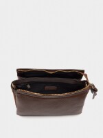 Bolso Bandolera Con Textura Efecto Piel marron