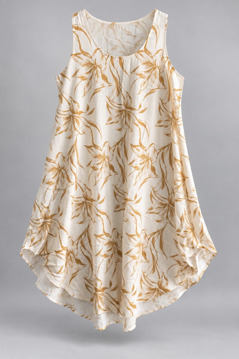 Vestido Lina - Estampado Camel 