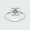 Anillo Fiore de MOON en Plata 925 con brillante Anillo Fiore de MOON en Plata 925 con brillante