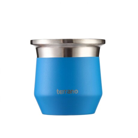 Mate Terrano Flap con Tapa Acero Inoxidable CELESTE
