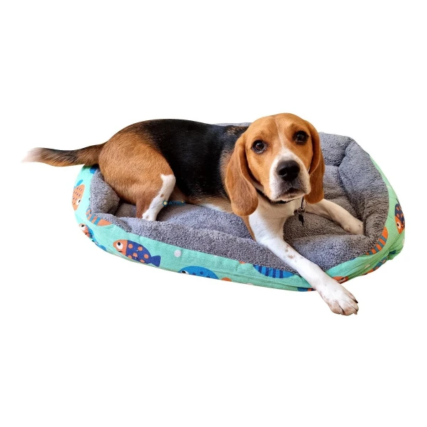 Cucha Cama Colchón Perro Mascota Gato 61 X 40 Rectangular Variante Peces