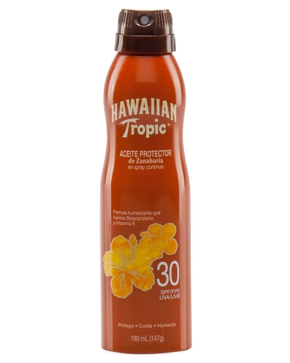 Aceite protector de zanahoria con filtro solar en spray Hawaiian Tropic FPS 30 180ml 