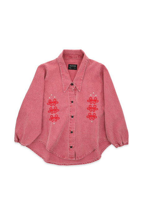 Camisa Cisne Nudo Cherry