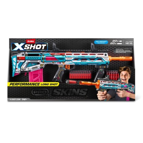 Lanzador X-Shot Pro Long Shot Con 40 Dardos 2 Cargadores Ub 001