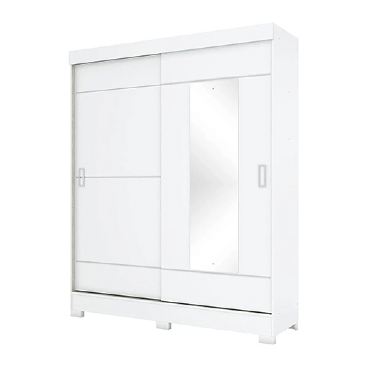 PLACARD 2 puertas Corredizas con Espejo Blanco - N/A 