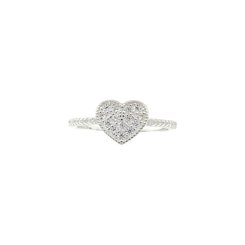 Anillo Corazón-Plata 925-Con Zirconia-AN4632 conpiedra