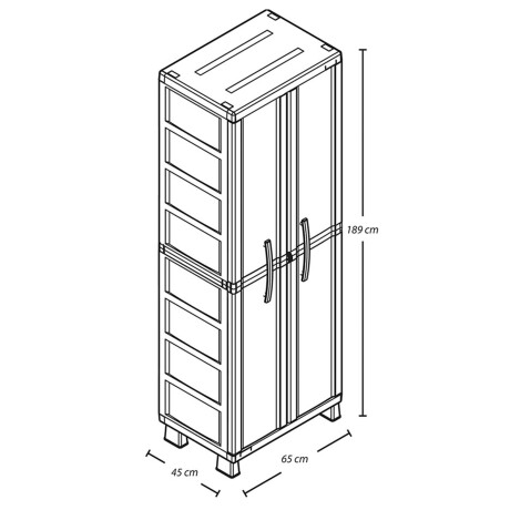 Armario de 2 puertas y 4 estantes Rimax Baru Armario de 2 puertas y 4 estantes Rimax Baru