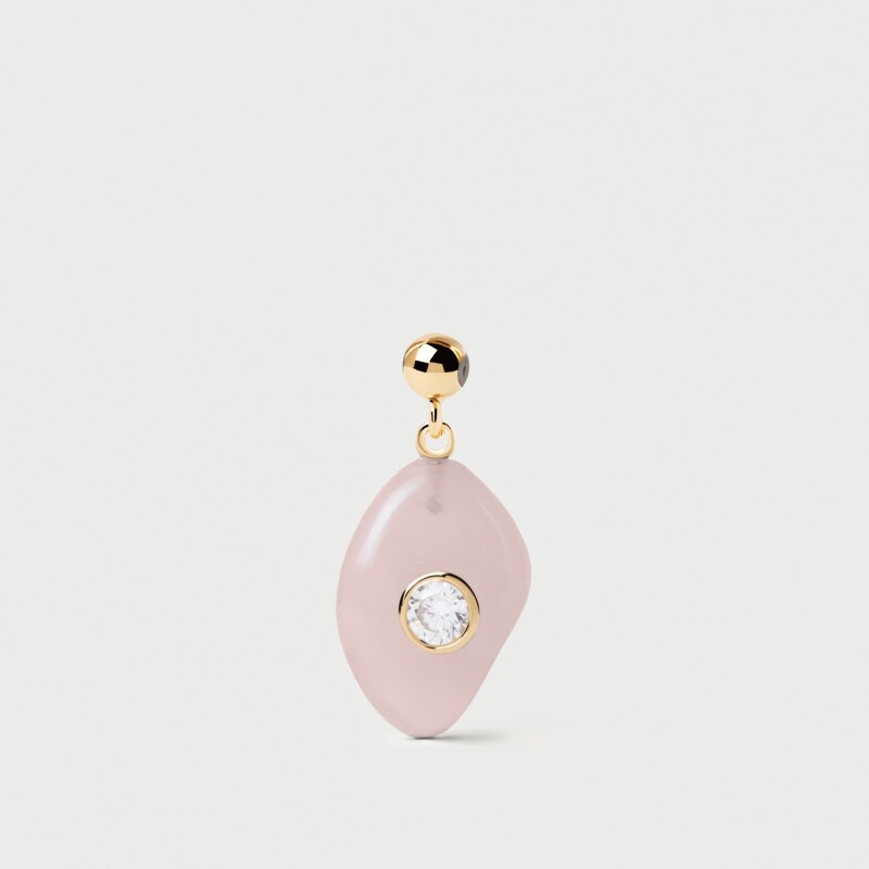 CHARM PDPAOLA LOVE ROSE QUARTZ Charm Pdpaola Love Rose Quartz