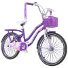 Bicicleta Infantil Bebesit Queen Rodado 20 Con Frenos V-Brake Y Canasto Violeta