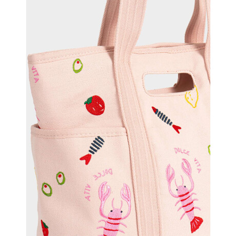 Cartera Cartera Shopper Con Parches Rosa Viejo