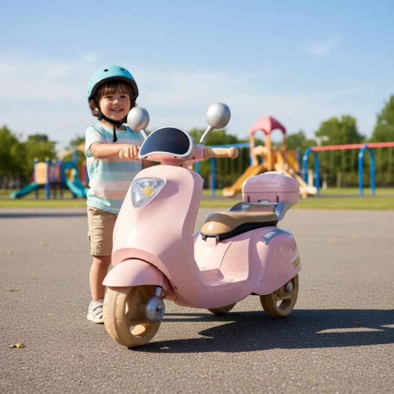 Moto Scooter a Batería Lumax Infantil Scooby Rosa