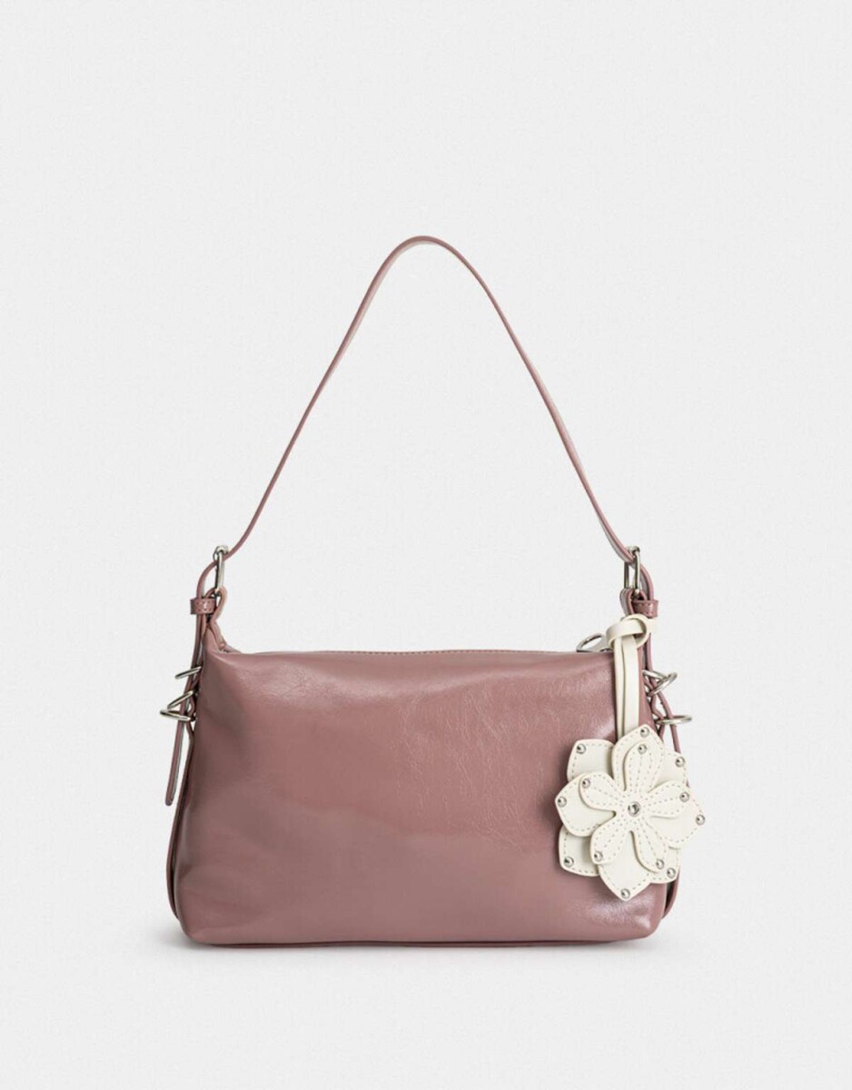 Bandolera Con Charm - Rosa Viejo 