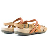 Sandalias Country Trias Cruzadas de Mujer - 36746 Marron Claro-naranja