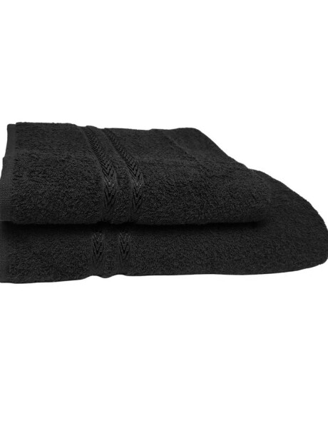 Pack 2 toallas de baño Dohler en algodón 65x140cm y 50x70cm Negro Pack 2 toallas de baño Dohler en algodón 65x140cm y 50x70cm Negro