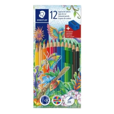 Lápices de Colores Staedtler Mina Suave x12 Con Sacapuntas Lápices de Colores Staedtler Mina Suave x12 Con Sacapuntas