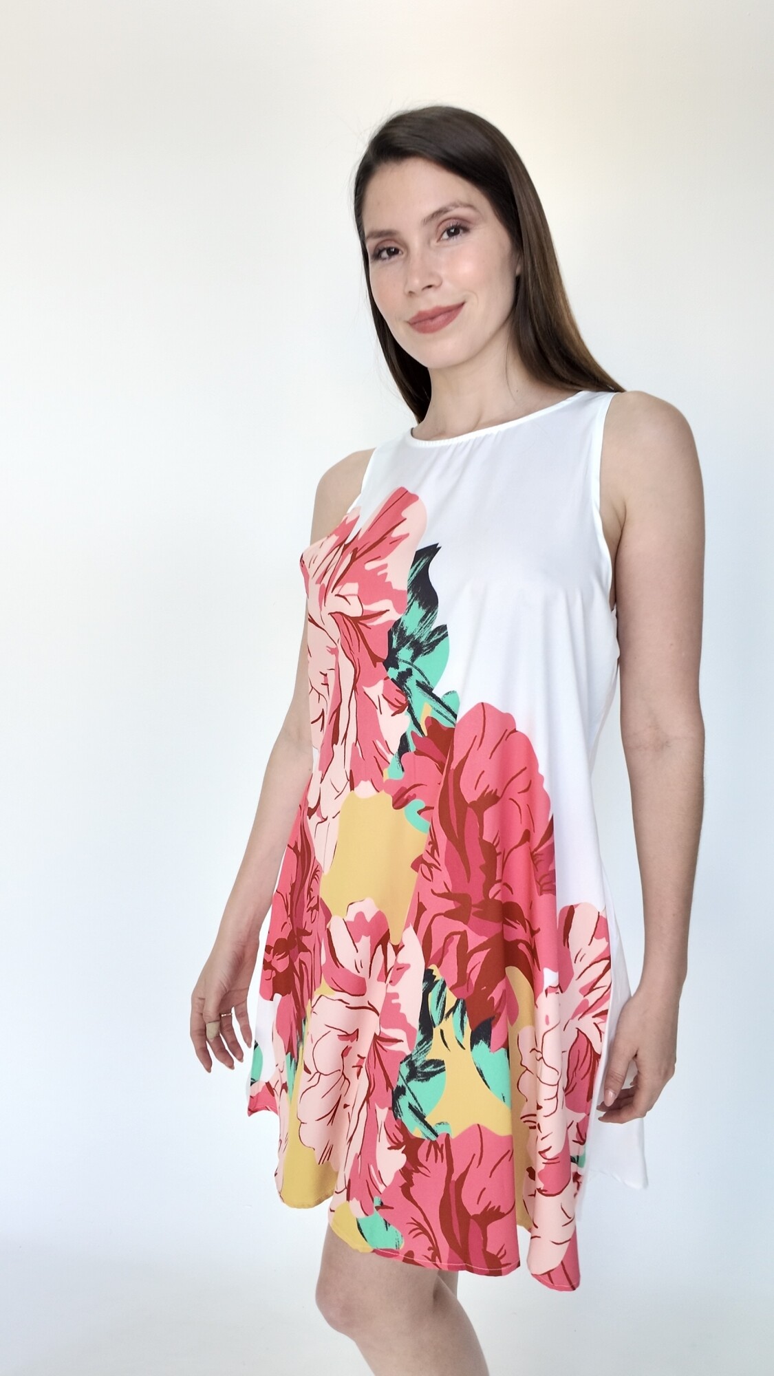 Vestido Orantis Blanco estampado