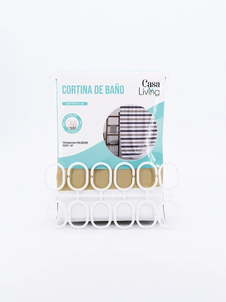 CORTINA DE BAÑO POLIESTER AZUL OSCURO