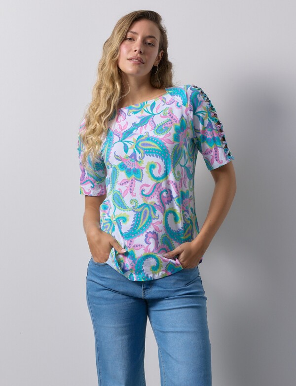 Remera Algodón MULTI/ROSA