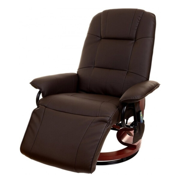 Sillón Ejecutivo Masaje Calefacción Apoyapies Cuerina MARRON
