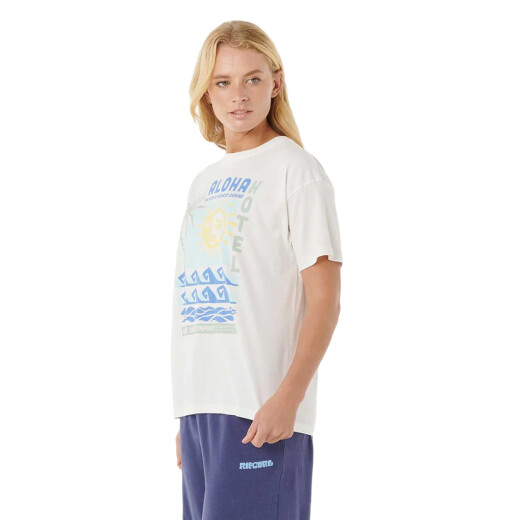 Remera Rip Curl Aloha Hotel Relaxed - Blanco Remera Rip Curl Aloha Hotel Relaxed - Blanco