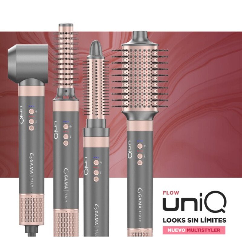 GAMA Italy Multistyler UniQ Flow 12 en 1 | Secador, Rizador, Alisador y Cepillo Modelador Profesional con Efecto Coanda GAMA Italy Multistyler UniQ Flow 12 en 1 | Secador, Rizador, Alisador y Cepillo Modelador Profesional con Efecto Coanda